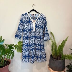 Saiph Lab | Crochet Bell Sleeve Dress | Size Large (style: 53581)